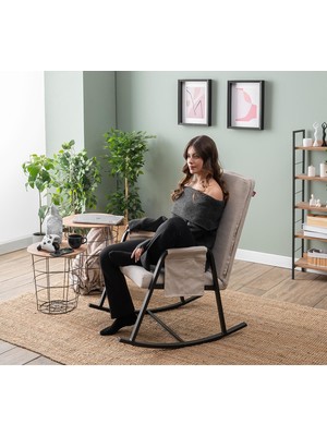 Pafu Oden Fonksiyonel Sallanır Koltuk - Keten Krem