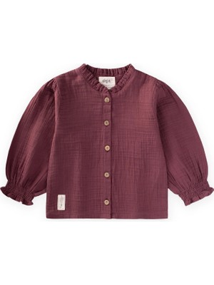 Cigit Organik Müslin Gömlek 2-10 Yaş Mürdüm