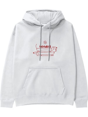 The Lucid Lab Hotdog Hoodie - Beyaz