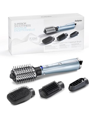 BaByliss Hydro-Fusion Plazma Teknolojili 1000W 4 Başlıklı Hava Üflemeli Saç Şekillendirici Seti Mavi AS774E
