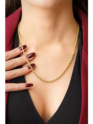 Fiyonk Kuyumculuk 14 Ayar Altın Burgu Kolye 3.30 mm