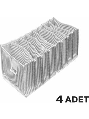 Magic Lady 4 Adet 8 Gözlü Çekmece ve Dolap İçi Akordiyon Düzenleyici Organizer L Beden - 4'lü Paket