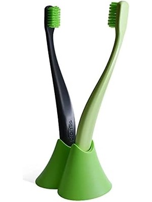 Bioplastik Fırça Tutacağı 2'li Yeşil