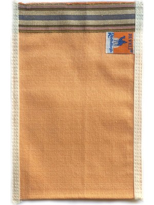 Develi Kese 1973 Sert Hamam & Banyo Kesesi Deve Turuncu Doğal Malzeme ile Özel Tasarım