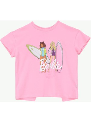 Barbie Pembe Kız Çocuk Baskılı T-Shirt BRB6SG-TST6550