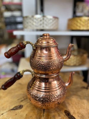 Hasgül Bakır Çaydanlık