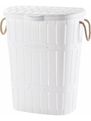 Kastamonu Bambu Halatlı 4 No Köşeli Çamaşır Sepeti Bamboo Sağlam Yapı ve Geniş Hacim