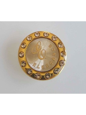 Angel Çanta Aksesuar Angel Yuvarlak Taşlı Gold Plaka Süs Aksesuar Kadınlar İçin Şık Detaylar