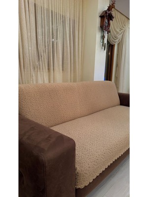 Lunga Vita Çita Koltuk Örtüsü Lüks Keçeli Alt Kumaş Kaymaz Koltuk Örtüsü 175X220 Oturma Yeri ve Sırtını Kapatır