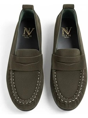 Ne&Ve Shoes Süet Hakiki Deri Astarsız Esnek Kadın Günlük Şık ve Rahat Loafer