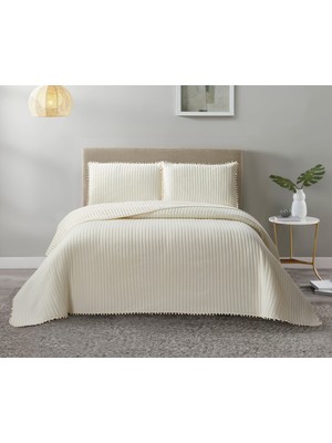 Venedik Çift Kişilik Yatak Örtüsü - Krem