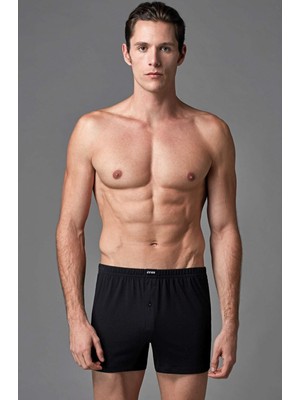 Eros 2 Adet %100 Pamuklu Tek Düğmeli Penye Erkek Boxer