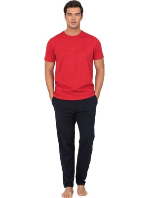 Pierre Cardin Erkek Pijama Takımı %100 Pamuk Kısa Kollu – Rahat Kesim