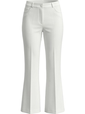 Sentez Kadın Ispanyol Paça Pantolon - Ekru