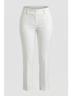 Sentez Kadın Bilek Boy Pantolon - Ekru
