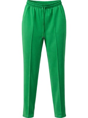 Sentez Kadın Yandan Cepli Bağcıklı Pantolon - Yeşil