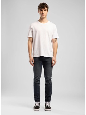 Lee Cooper Jeff Erkek Skınny Süper Dar Kesim Normal Bel Dar Paça Jean Pantolon Gri