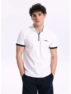 Jeep Kırık Beyaz Erkek Polo T-Shirt J4SM-TST7233