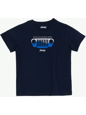 Jeep Lacivert Erkek Çocuk Baskılı T-Shirt J6SB-TST7680
