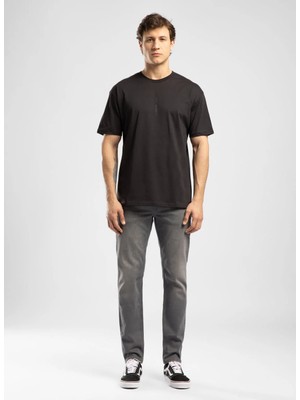 Lee Cooper Gri Erkek Slim Straight Denim Pantolon 262 Lcm 121016 Jagger Ferb Od Grey