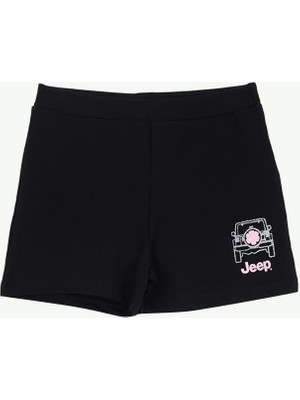 Jeep Normal Bel Relaxed Siyah Kız Çocuk Şort J6SG-SHT7633