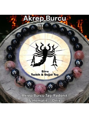 Akrep Burcu Doğal Taş Bileklik