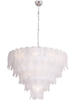 Avonni AV-1942-K80 Eskitme Kaplama Modern Avize E14 Metal Cam H: 100 Cm, Ø: 80 cm