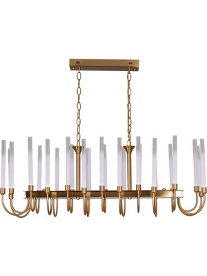 Avonni AV-1929-24E-YM Eskitme Kaplama Modern Avize LED Metal H: 100 Cm, Wxd: 58X110 cm