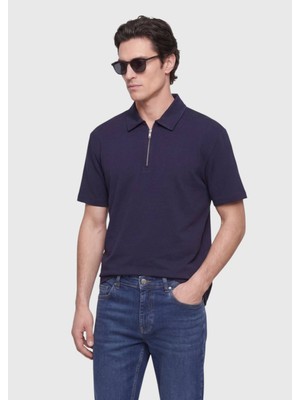 Ramsey Lacivert Düz T-Shirt