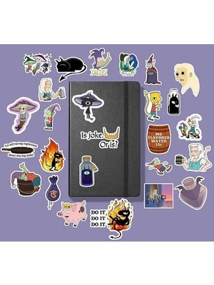 Disenchantment Paketi/bullet Journal Defter Çıkartma Ajanda Laptop Etiket, 8687198195460