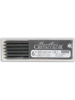 Cretacolor Portmin Yedek Uç 5,6mm 6B 6'lı Dayanıklı Kalem Uçları ile Sanatsal Çizim Deneyimi
