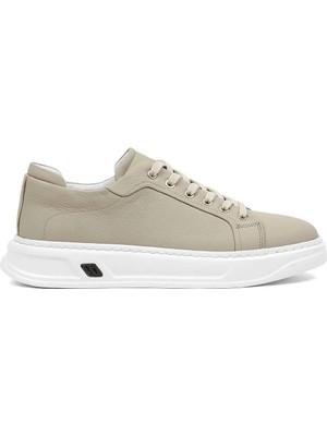 Celal Gültekin Erkek Gri Kalın Tabanlı Deri Sneaker