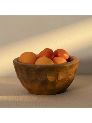Qua Home Vera Ceviz Ahşap Kase 26X26X1.2 cm