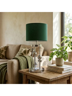 Venüs Nova Arcturus Krom Silindir Abajur Haki Krom Şerit Başlık