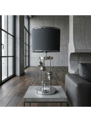 Venüs Nova Arcturus Krom Silindir Abajur Antrasit Krom Şerit Başlık
