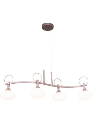 Avonni AV-1957-4Y-CP Cappucino Kaplama Modern Avize E27 Metal Cam H: 70 Cm, Wxd: 15X80 cm