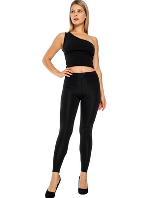 REN Kadın Kışlık Siyah Micro Şardonlu Termal Tayt, Büyük Beden Şardonlu Tayt