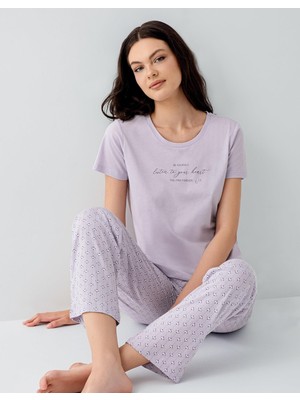 Arnetta Kadın Pijama Takımı %50 Pamuk %50 Modal – Yumuşak Dokulu, Nefes Alan, Günlük Rahat Pijama Takım