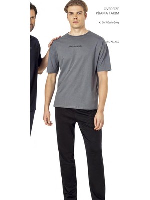 Pierre Cardin, %100 Pamuk, Oversize Pijama Takım,