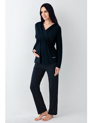 Pierre Cardin Kadın Lohusa Pijama Takım, %50 Pamuk %50 Modal
