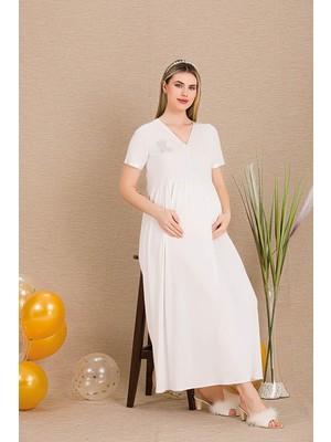 REN Kadın Hamile Lohusa Gecelik Sabahlık Takım