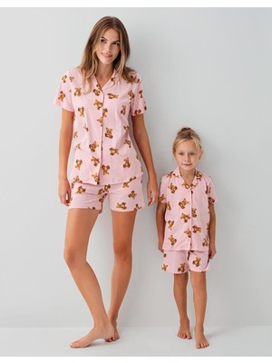 RolyPoly Anne Kız Ayıcık Desenli Pijama Takımı – Anne ve Çocuk Pijamaları Ayrı Ayrı Satılır