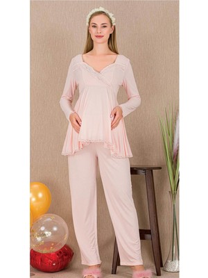 REN Kadın 2'li Uzun Kol Hamile Lohusa Pijama Takım