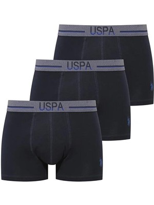 U.S Polo Assn. U.s. Polo Assn. 3'lü Modal Düz Renk Erkek Boxer, Likralı Erkek Boxer, %47 Modal %47 Pamuk, %6 Elastan