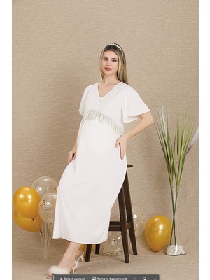 REN Kadın Kısakollu Hamile Lohusa Gecelik