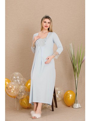 REN Kadın Uzunkol Hamile Lohusa Gecelik