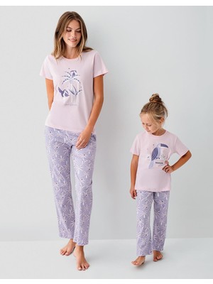 RolyPoly Anne Kız Pijama (Ayrı Ayrı Satılır) Takımı %100 Pamuk –  Tropikal Desenli Kısa Kollu Kombin