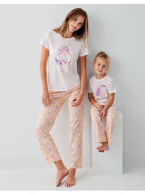 RolyPoly Anne Kız Pijama (Ayrı Ayrı Satılır) Takımı %100 Pamuk –  Tropikal Desenli Kısa Kollu Kombin