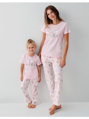 RolyPoly Anne Kız Pijama (Ayrı Ayrı Satılır) Takımı %100 Pamuk –  Kısa Kollu Kombin