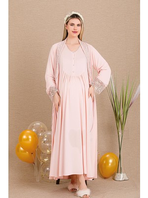 REN Kadın Hamile Lohusa Gecelik Sabahlık Takım